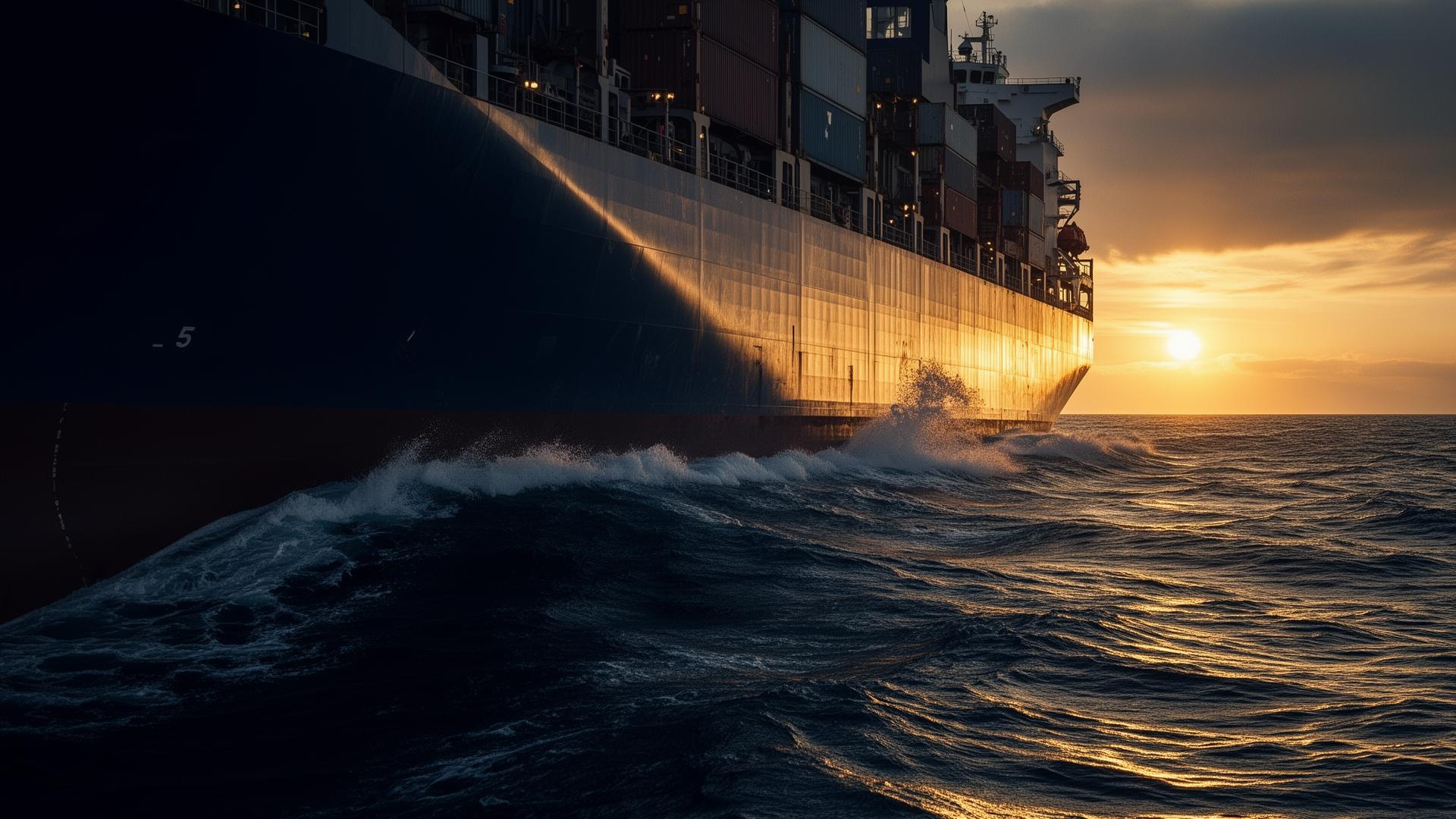 Ocean freight container ship